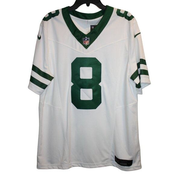 Nike NFL Mens Aaron Rodgers #8 On Field New York Jets Jersey Size L White & Gree - Picture 1 of 14